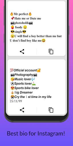 Bio for Instagram - Instagram bio ideas screenshot 2