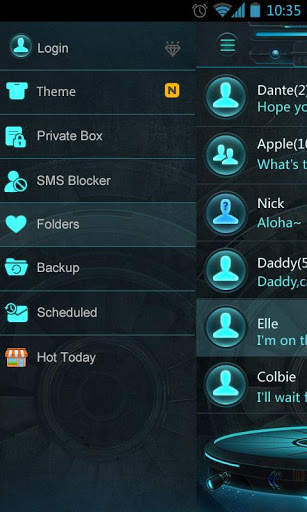 GO SMS PRO TECHNOLOGY THEME EX screenshot 4