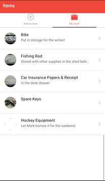 Track My Stuff Lite screenshot 1
