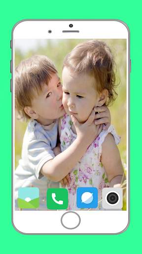 Cute Baby Kiss Full HD Wallpaper screenshot 11