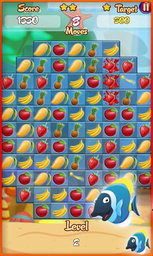 Mermaid Fruit Crash Pop – Match, Crush Puzzle Game screenshot 3