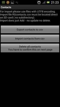Import Contacts Export Contact screenshot 1