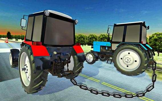 Chained Cars Driving : Tractor Farming Simulator screenshot 1