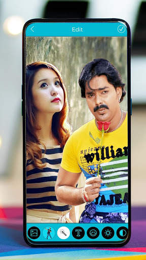 Selfie With Pawan Singh - Photo editor screenshot 1