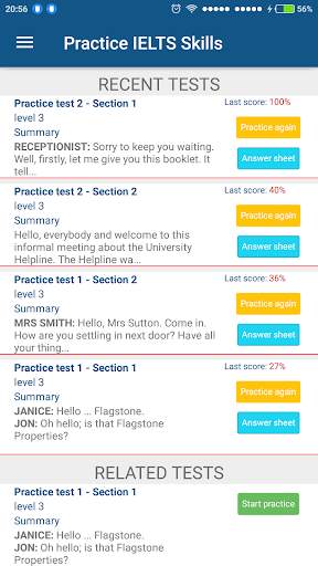 IELTS test - Free practice screenshot 2
