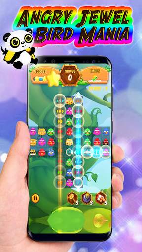 Jewels Birds Pop Rescue - New Angry Panda Crush screenshot 3