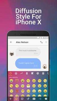 Diffusion Emoji Keyboard Theme For iPhone X screenshot 2