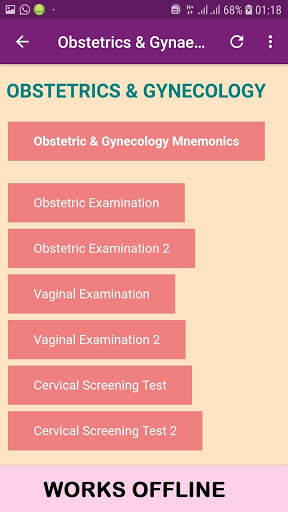 Obstetrics And Gynaecology Mnemonics OFFLINE screenshot 3