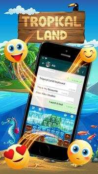 Tropical Lands New Keyboard Theme 4 تصوير الشاشة