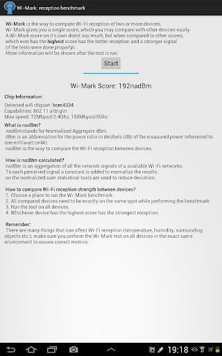Wi-Mark: reception benchmark screenshot 3