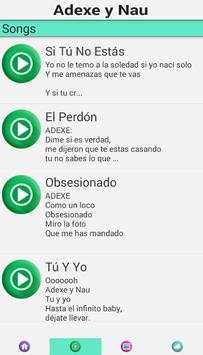 Adexe y Nau  Musica Letras 1 تصوير الشاشة