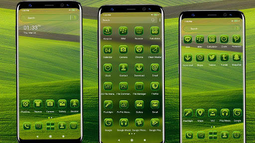 Green Field Launcher Theme screenshot 4