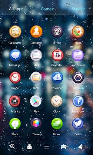 Drop Rain Parallax Go Launcher Theme screenshot 2