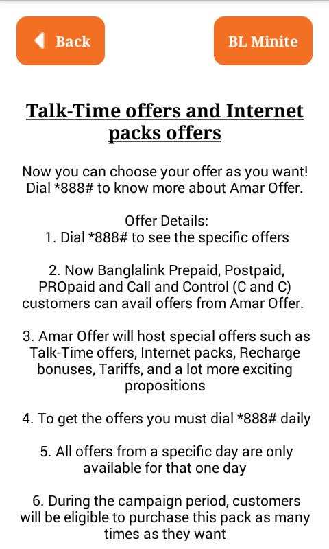 Minite offer banglalink-বাংলালিংক মিনিট প্যাক screenshot 8