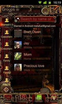 Steampunk GO ContactsEx Theme screenshot 2