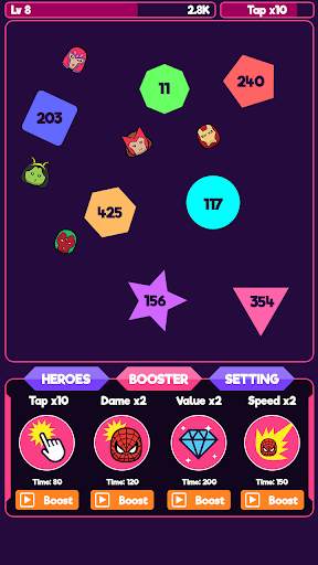 Idle Super Heroes free game screenshot 1