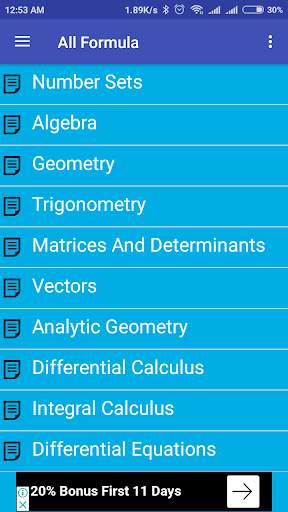 All in One Math Formula - Best Math Formula App screenshot 2