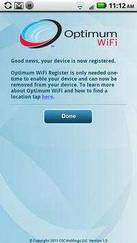 Optimum WiFi Register screenshot 1