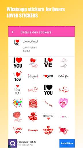 استيكرز حب و غرام Whatsapp screenshot 2