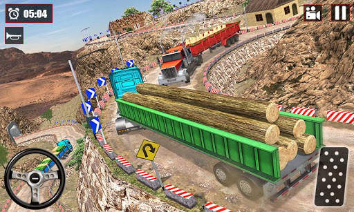 Offroad Snow Trailer Truck Driving Game 2020 screenshot 5