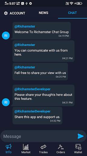 Richamster - Cryptocurrency trading mobile app screenshot 3