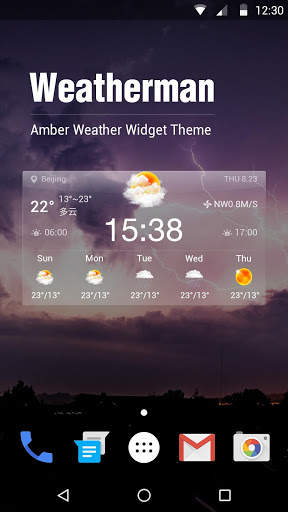 Personal Weatherman Widget screenshot 1