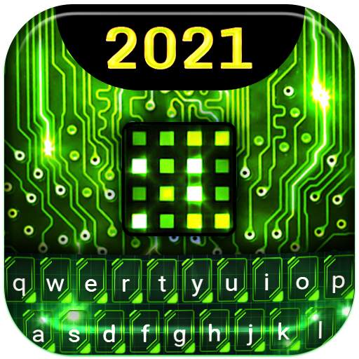 Cyber Green Wallpaper Keyboard 5.9.63