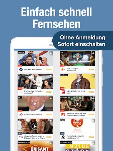 Fernsehen App mit Live TV 8 تصوير الشاشة