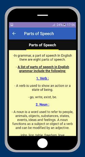 English Grammar - Parts Of Speech скриншот 3