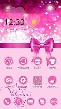 Pink bow theme love  theme wallpaper screenshot 2