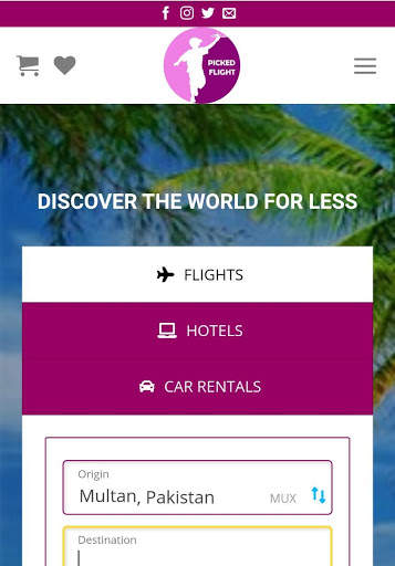 Pickedflight - Official App for Top Travel Deals screenshot 1