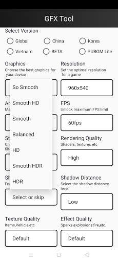 GFX Tool - Launcher Optimizer for Pub gfx screenshot 1