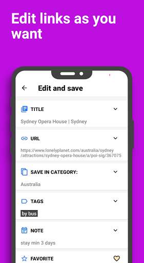 Keeplink: Links/Bookmarks manager 4 تصوير الشاشة