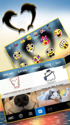 Dolphin Love Keyboard Theme screenshot 4