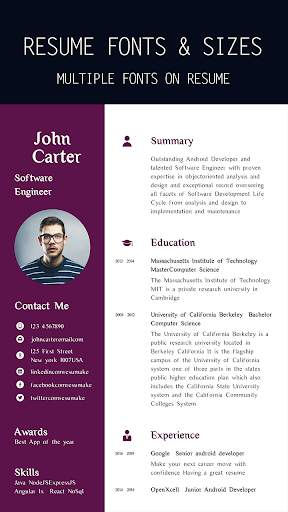 Resumaker - Resume builder app free CV maker jobs screenshot 2