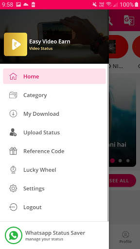 Easy Earn Status - Latest Video & Image Status screenshot 1
