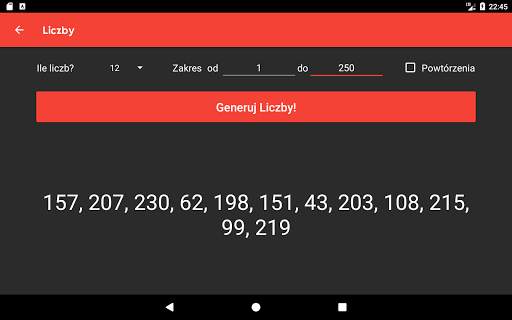 Randomizer  Generator losowych wyborów liczb haseł screenshot 9