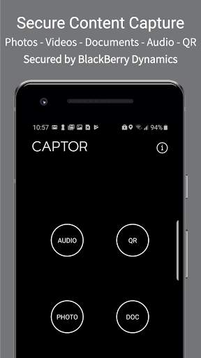 CAPTOR for BlackBerry screenshot 1