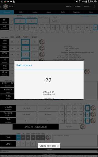 PCGen Character Importer Lite screenshot 21