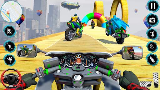 Superhero Tricky Bike Stunt 3D screenshot 18