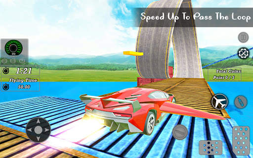 Flying Car Driving - Impossible Stunt Games screenshot 4