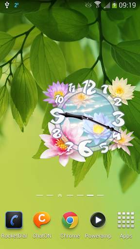 Sacred Flower Clock Widget 1 تصوير الشاشة