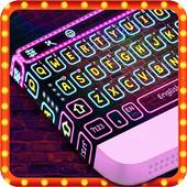 Neon Pink Keyboard Theme 10001002