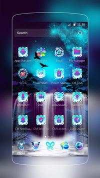 Blue Nature Waterfall Theme screenshot 2