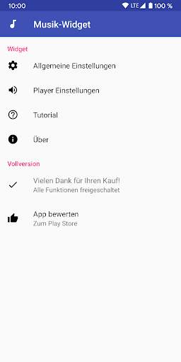 Musik-Widget (Material Design) screenshot 3