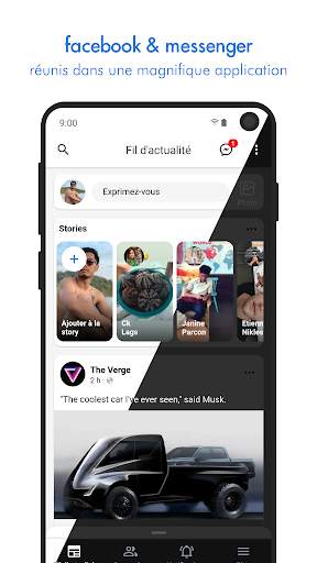 Swipe pour Facebook & Messenger screenshot 1