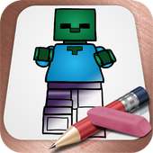 Drawing Lessons Bioms Mine Craft Lego Blocks logo