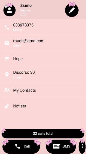 Dialer Ribbon Pink Pastel Theme screenshot 6