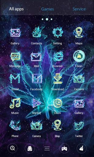 Smoky Color Parallax Go Launcher Theme screenshot 3
