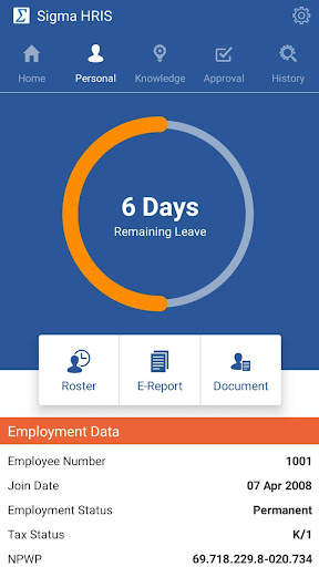 Sigma HRIS screenshot 3